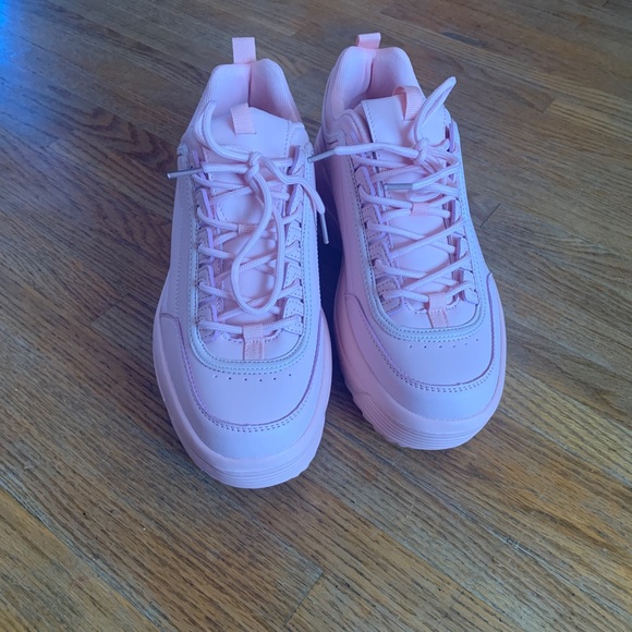 PINK PLATFORM SNEAKERS - Picture 2 of 5